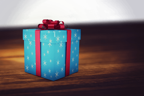 festive blue gift box with red ribbon, console transparent design - Download Free Stock Videos Pikwizard.com