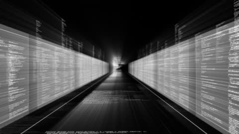 Futuristic Data Streams in Perspectival Motion