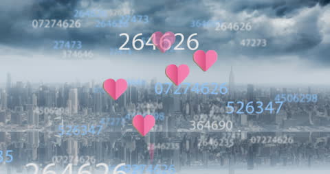 Digital Data Exchange Over Urban Cityscape