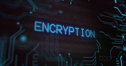 encryption technology with digital circuit background - Download Free Stock Images Pikwizard.com
