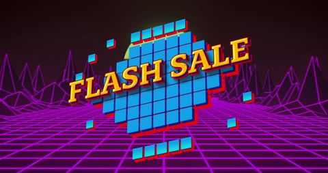 Retro Futuristic Flash Sale Signage
