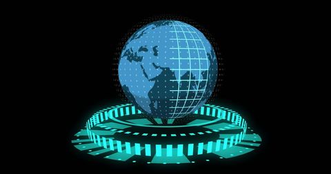 Digital Globe with Data Processing and AI Representation - Download Free Stock Images Pikwizard.com