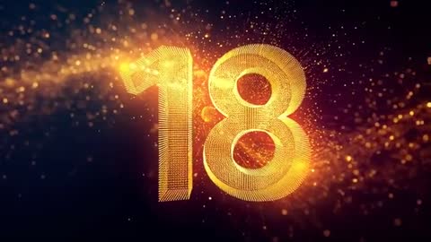 Creating Glowing 18 from Swirling Golden Particles in Futuristic Cinematic Countdown