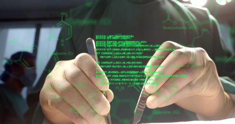 Surgeon Utilizing Technology for Precision in Surgery