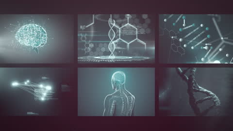 Futuristic Interface Showing Advanced Scientific Data Visualizations