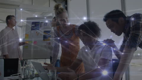 Innovative Network Connections in Creative Office Meeting