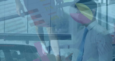 Digital Data Processing with Imagery of Busy Professional Atmosphere