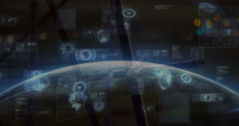 Holographic Interface on Earth Horizon from Space Station Window