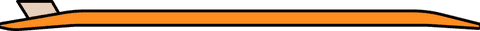 Sleek Boat Hull Floating on Transparent Background in Flat Design with Orange Stripe - Download Free Stock Videos Pikwizard.com