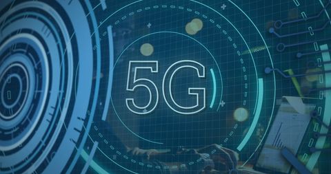Futuristic 5G Technology Data Interface in Server Room - Download Free Stock Images Pikwizard.com