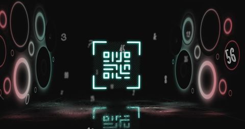 Glowing QR Code in Futuristic Digital Environment - Download Free Stock Images Pikwizard.com