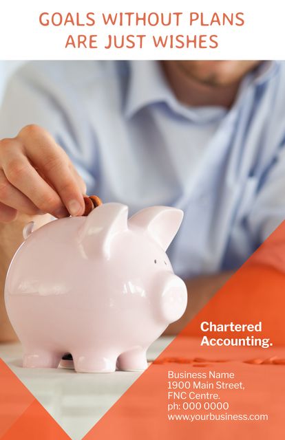 Inspiring Financial Success with Piggy Bank Savings for Chartered Accounting - Download Free Stock Templates Pikwizard.com