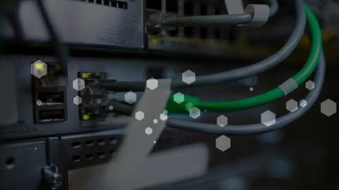 Digital Network Connections with Glowing Effects