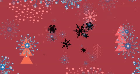Festive Animated Christmas Snowfall on Decorative Background