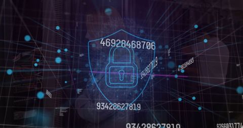 Digital Security Concept with Padlock and Data Stream - Download Free Stock Images Pikwizard.com