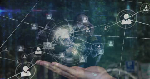 Digital Earth Connection Network Technology Concept