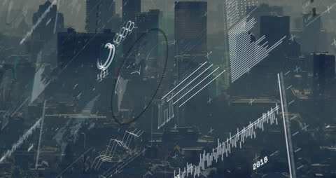 Abstract Digital Interface with Financial Data and Social Network