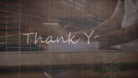 Data Visualization with Thank You Message and Tablet Interaction