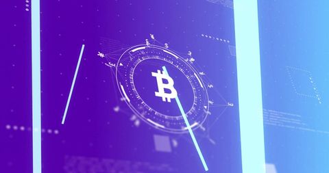 Digital Bitcoin Currency with Data Processing Concept - Download Free Stock Images Pikwizard.com