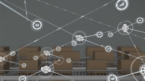 Digital Logistics Network Overlay on Conveyer Belt