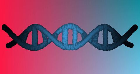 Digital DNA Strand on Gradient Background - Download Free Stock Images Pikwizard.com