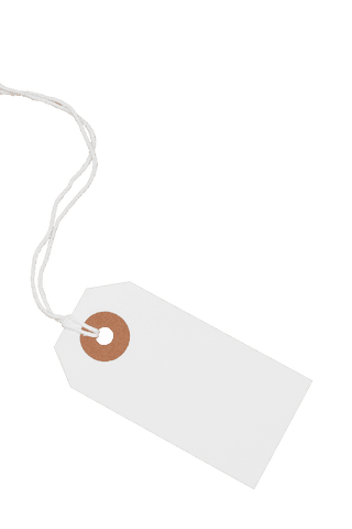 Blank White Tag with String on Transparent Background - Download Free Stock Videos Pikwizard.com