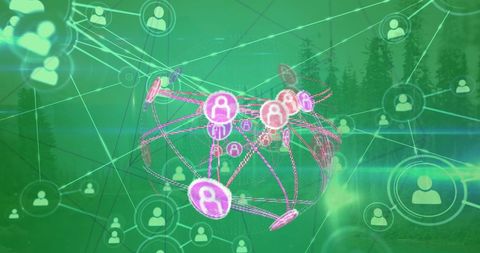Global Network Concept Merging Technology and Nature - Download Free Stock Images Pikwizard.com