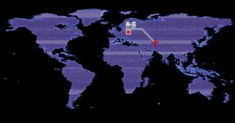 Digital Concept of Global Connections with Marker on World Map - Download Free Stock Images Pikwizard.com
