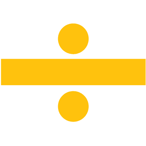 Yellow Division Sign Symbol on Transparent Background - Download Free Stock Videos Pikwizard.com