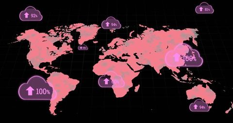 global cloud storage integration with rising data usage - Download Free Stock Images Pikwizard.com