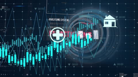 Financial Data Processing with Futuristic Icons