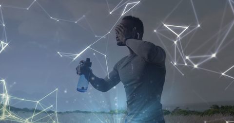 Fitness Meets Technology: Athlete Refreshing Using Water Bottle with Network Overlays