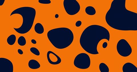 Abstract orange shapes on black backdrop design