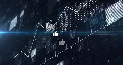Data Analysis with Digital Icons and Graphs on Dark Interface - Download Free Stock Images Pikwizard.com