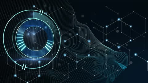 Futuristic Digital Network with Scanning Interface