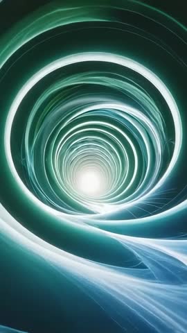 Rotating Neon Vortex Tunnel with Light Ribbons | Futuristic Vertical Video Loop