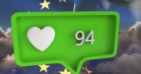 European Union Social Media Popularity Concept
