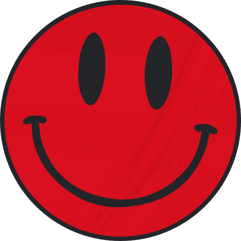 stylized red smiling emoticon on transparent background - Download Free Stock Videos Pikwizard.com