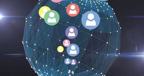 Digital Connections: Social Media Icons Over Global Network Globe - Download Free Stock Images Pikwizard.com