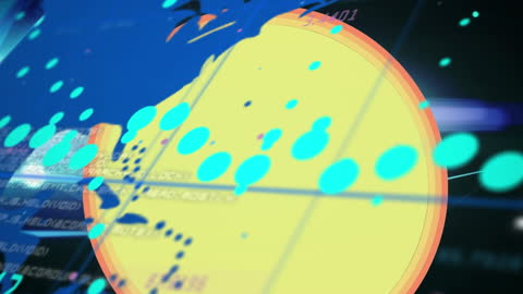 Animated Global Economy Crisis Concept with Map and Graphs