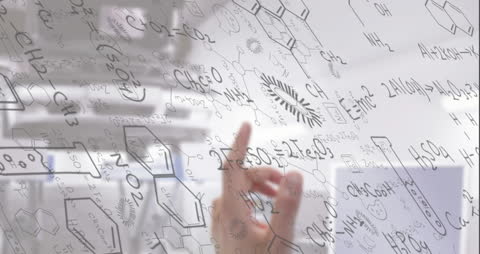 Digital Hand Interacting with Futuristic Data Holograph