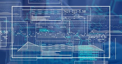 Futuristic Data Display on Digital Screen - Download Free Stock Images Pikwizard.com