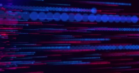 Abstract Futuristic Red and Blue Digital Dot Motion - Download Free Stock Images Pikwizard.com