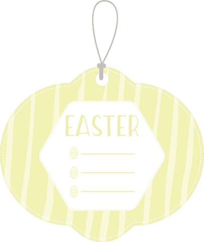 Easter Gift Tag with Line Art on Transparent Background - Download Free Stock Videos Pikwizard.com