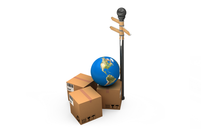 Cardboard Boxes and Globe with Transparent Background - Download Free Stock Videos Pikwizard.com