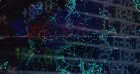 Abstract Digital Network on Stock Market Background - Download Free Stock Images Pikwizard.com