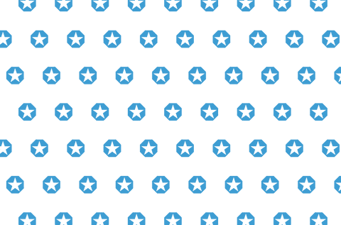Blue star pattern on transparent background abstract shapes