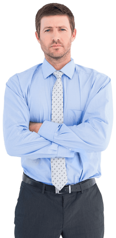 Confident Businessman Transparent Background Office Attire