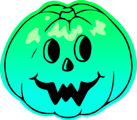 Transparent Green Cartoon Jack-O'-Lantern Pumpkin Art - Download Free Stock Videos Pikwizard.com