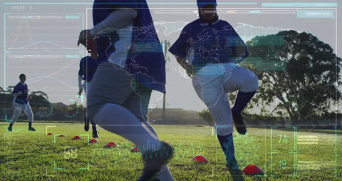 Digital Interface Monitoring Female Baseball Players Training